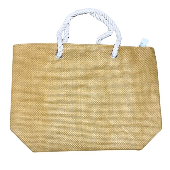 🆕 Clemson Tiger Paw Love Oversized Straw Tote Bag Rope Handles - Picture 2 of 3